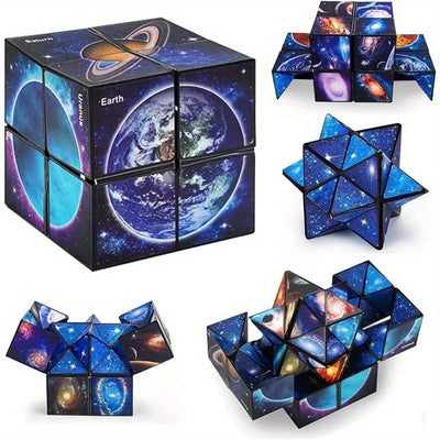 🌌 2-v-1 Star Sky Infinity Cube – fidget puzzle igrača