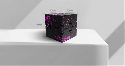 🔄 Kovinski Infinity Magic Cube – mehanska fidget igrača
