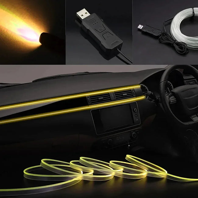 RGB LED svetlobni trak za avto 1–5 m z aplikacijo – fotografija izdelka