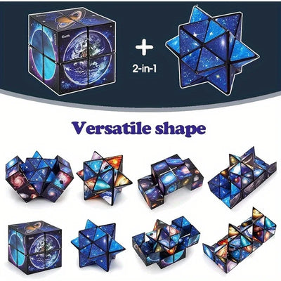 🌌 2-v-1 Star Sky Infinity Cube – fidget puzzle igrača