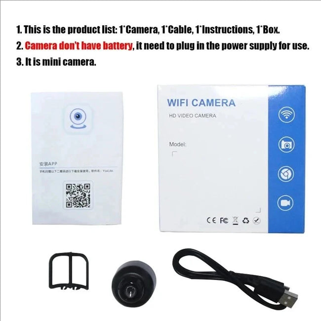 Mini WiFi kamera X5 1080p z nočnim vidom