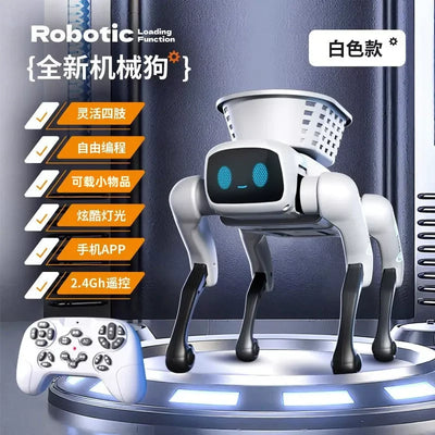 AI robotski pes z daljinskim upravljanjem in nosilno košarico – slika 7