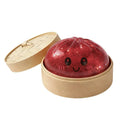 HOT Realistic Giant Dumpling Squeeze Toy with Bamboo Steamer Soft TPR Dough Ball Decompression Fidget Toy Creative Funny Gift