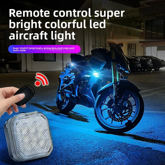 Brezžična LED opozorilna utripalka za avto in motor – fotografija izdelka