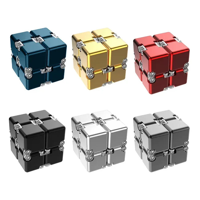 🔄 Kovinski Infinite Magic Cube – mehanska fidget igrača