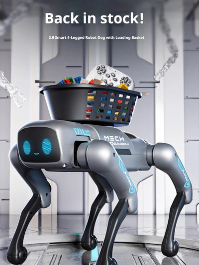 🤖 AI robotski pes z daljinskim upravljanjem in nosilno košarico