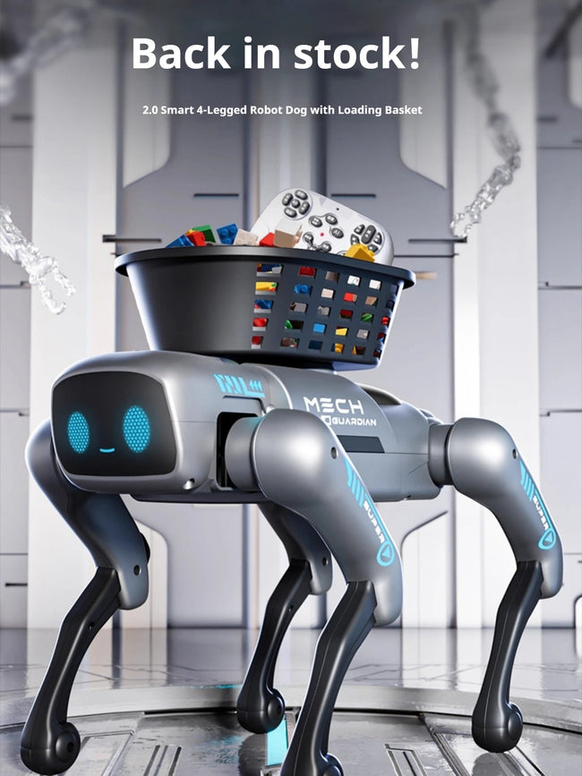 2026 New Ai Intelligent Smart Robot Dog Remote Control Toy Programmable With Loading Basket For Boys Birthday Festival Gift