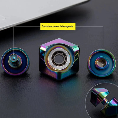 ⚙️ Kovinski Cube Spinner – 3D EDC Fidget igrača