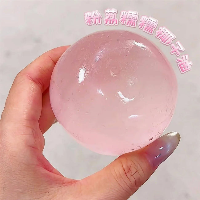 Blue Maltose Squishy Toy Cute Mochi Anti Stress Fidget Toy Soft Simulated Bule Transparent Ball Quick-rebound Decompression Toy