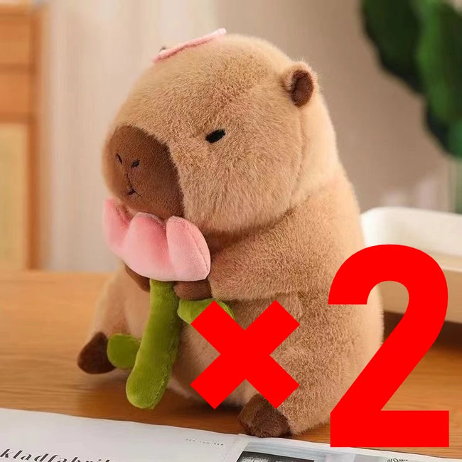 23CM Kawaii Anime Capybara Bread Plush Toy Creative Stuffed Animals Capybara Toast Doll Girl Birthday Toys Girlfriend Cute Gifts