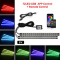 RGB LED ambientna osvetlitev za avto 36/48/72 LED – fotografija izdelka