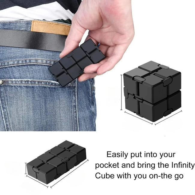 🧩 Alloy & Plastic Infinity Cube – antistresna fidget igrača