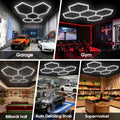 Aiopp Hexagon Honeycomb LED stropna luč za garažo – DIY sestavljanje, visok CRI, brez utripanja