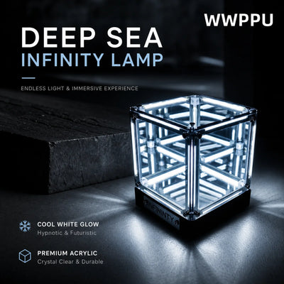💡 Hypercube LED Namizna Svetilka – 3D infinity efekt