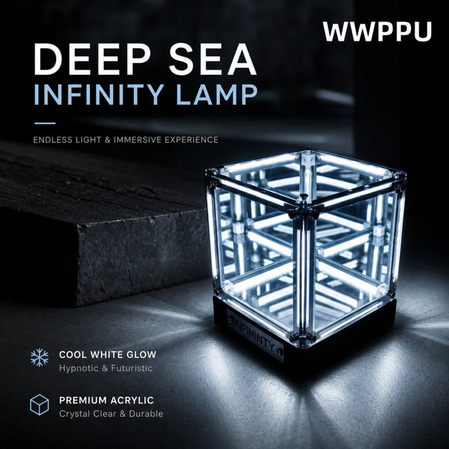 💡 Hypercube LED Namizna Svetilka – 3D infinity efekt