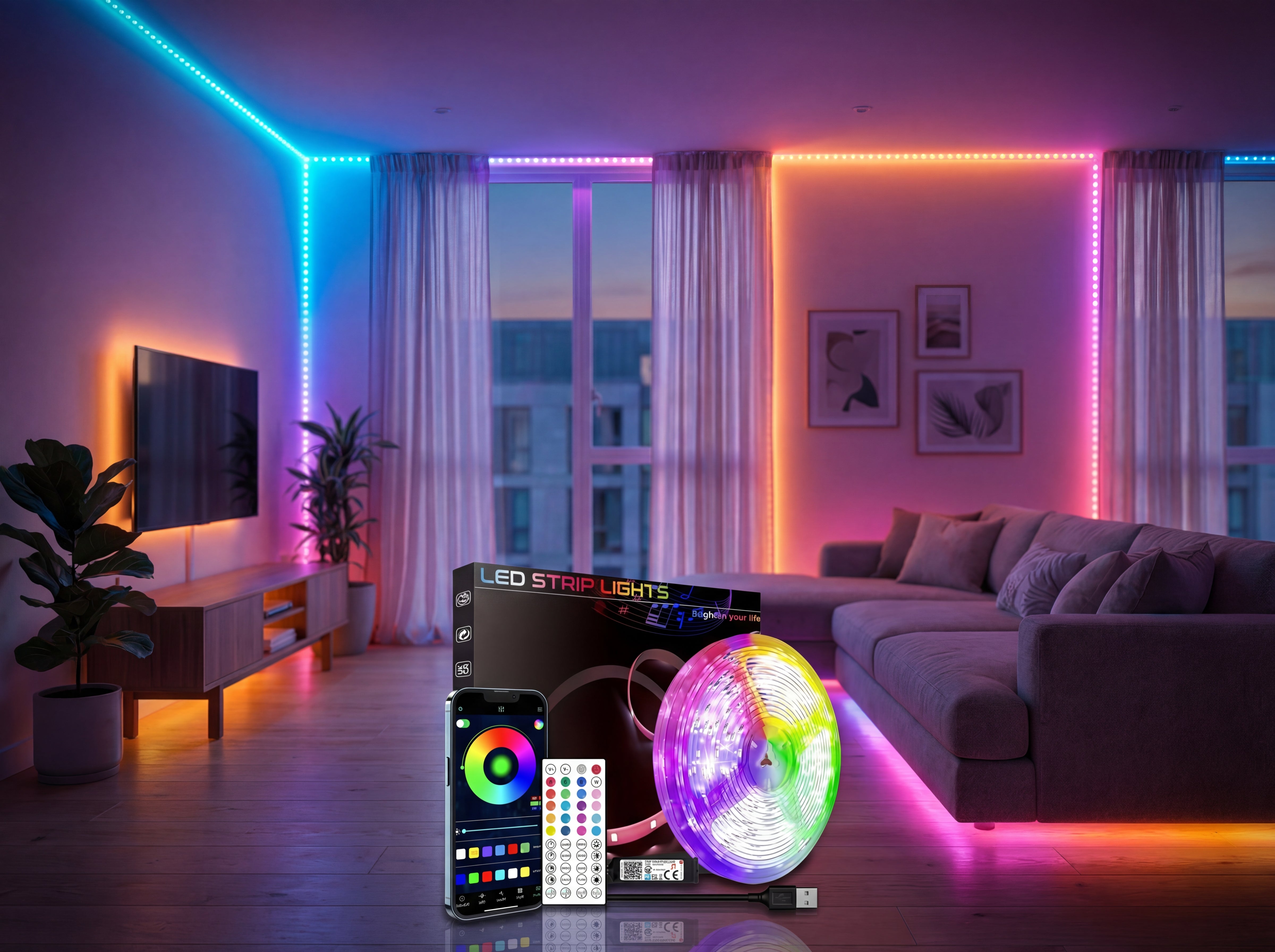 LED lučke + daljinec + aplikacija 😌