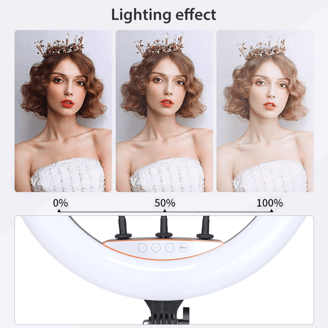 Profesionalno LED prstenasto svjetlo od 45 cm sa postoljem visine 190 cm